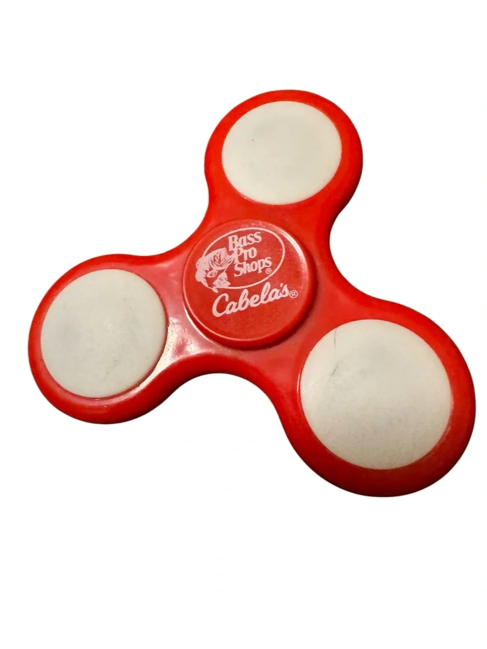 Bass Pro shops/ Cabela's Red and White Three-Arm Fidget Spinner